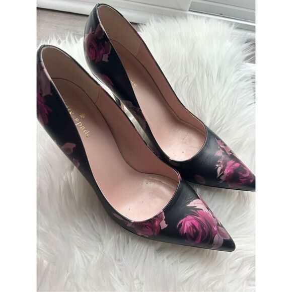 Kate spade Juliette rose print heels size 7 stiletto - Picture 1 of 6